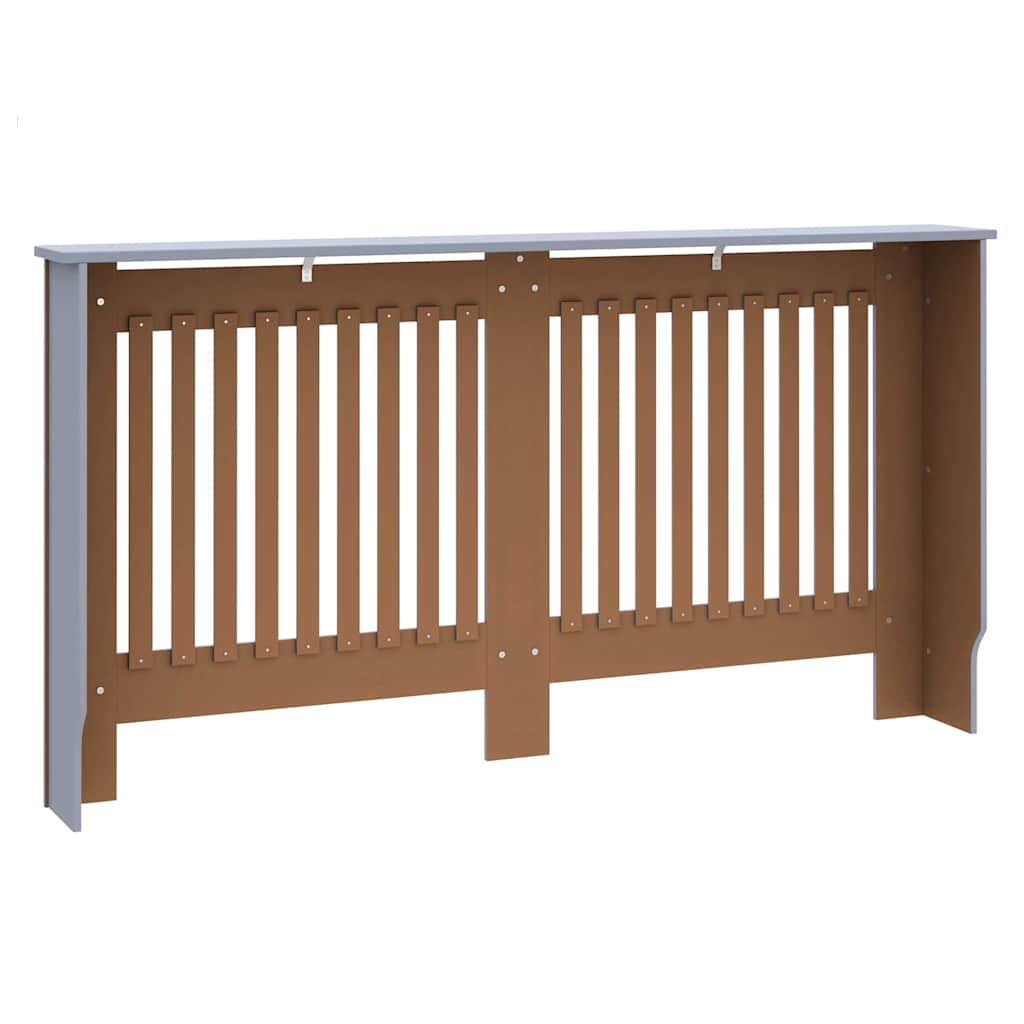 Radiátor fedezék 2 pcs Szürke 152 x 19 x 81,5 cm Szerelt Fa