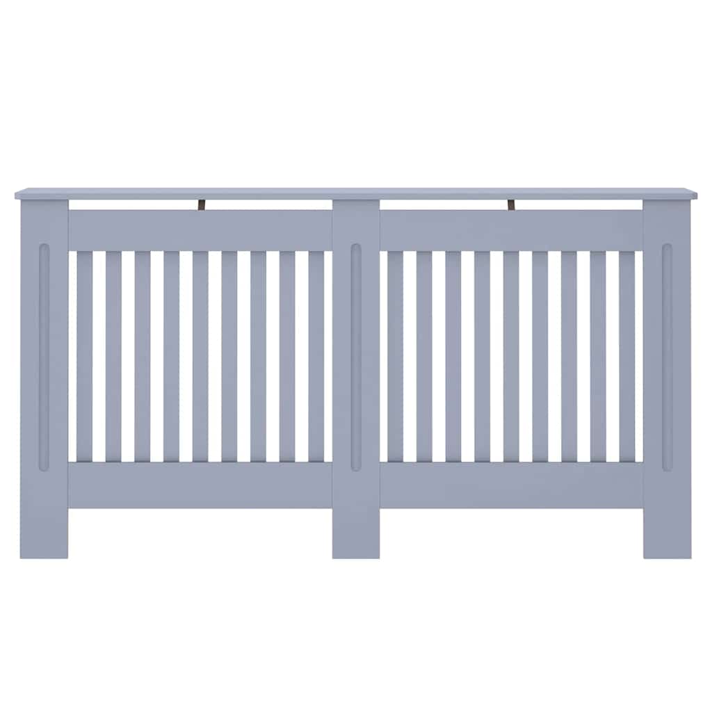 Radiátor fedezék 2 pcs Szürke 152 x 19 x 81,5 cm Szerelt Fa