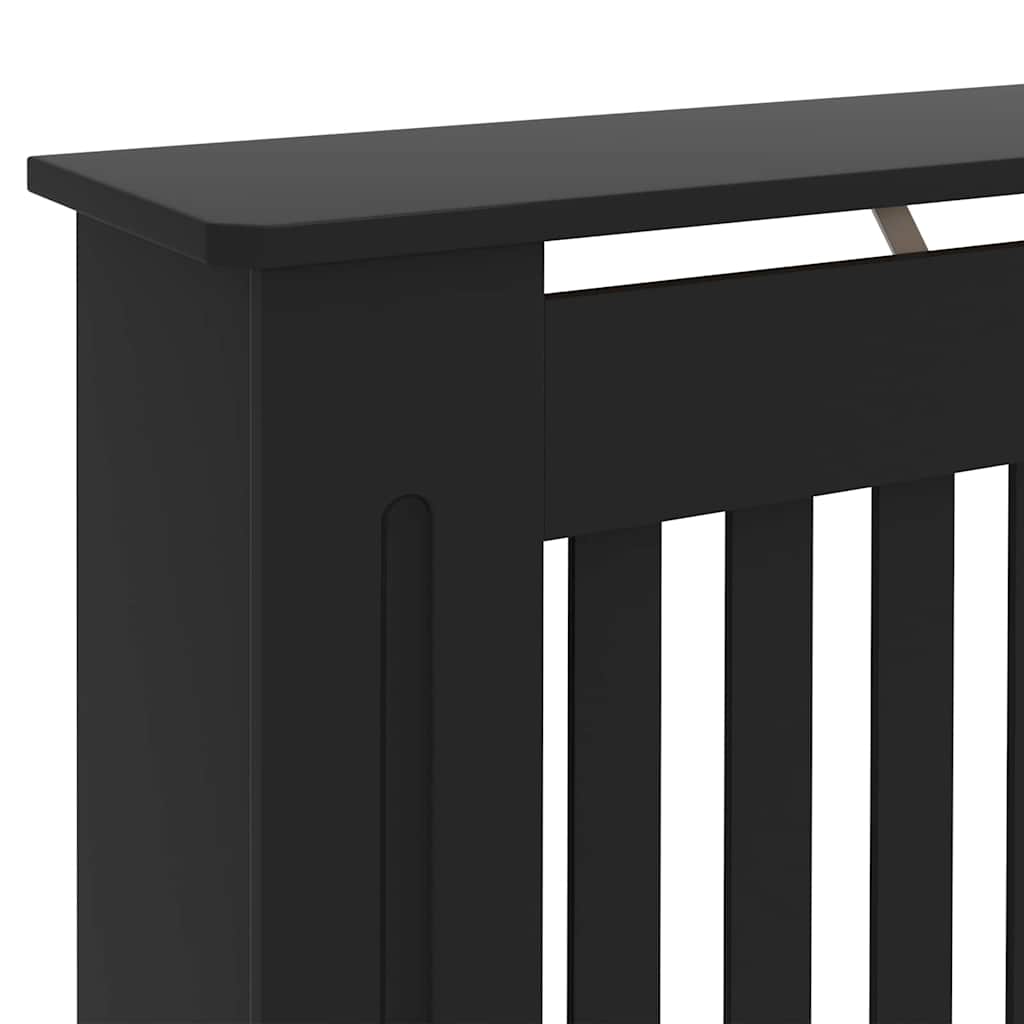 Radiátor fedezék 2 pcs Fekete 152 x 19 x 81,5 cm Szerelt Fa