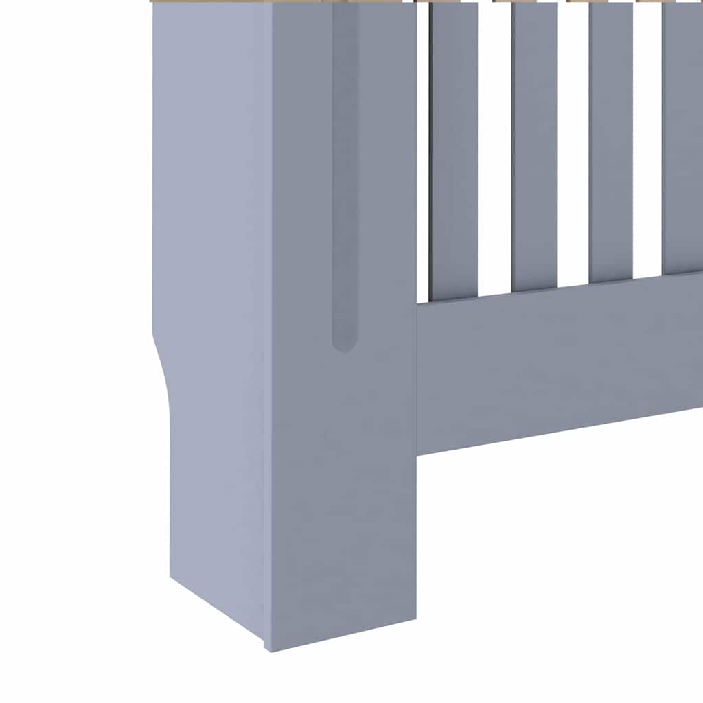 Radiátor fedezék 2 pcs Szürke 172 x 19 x 81,5 cm Szerelt Fa