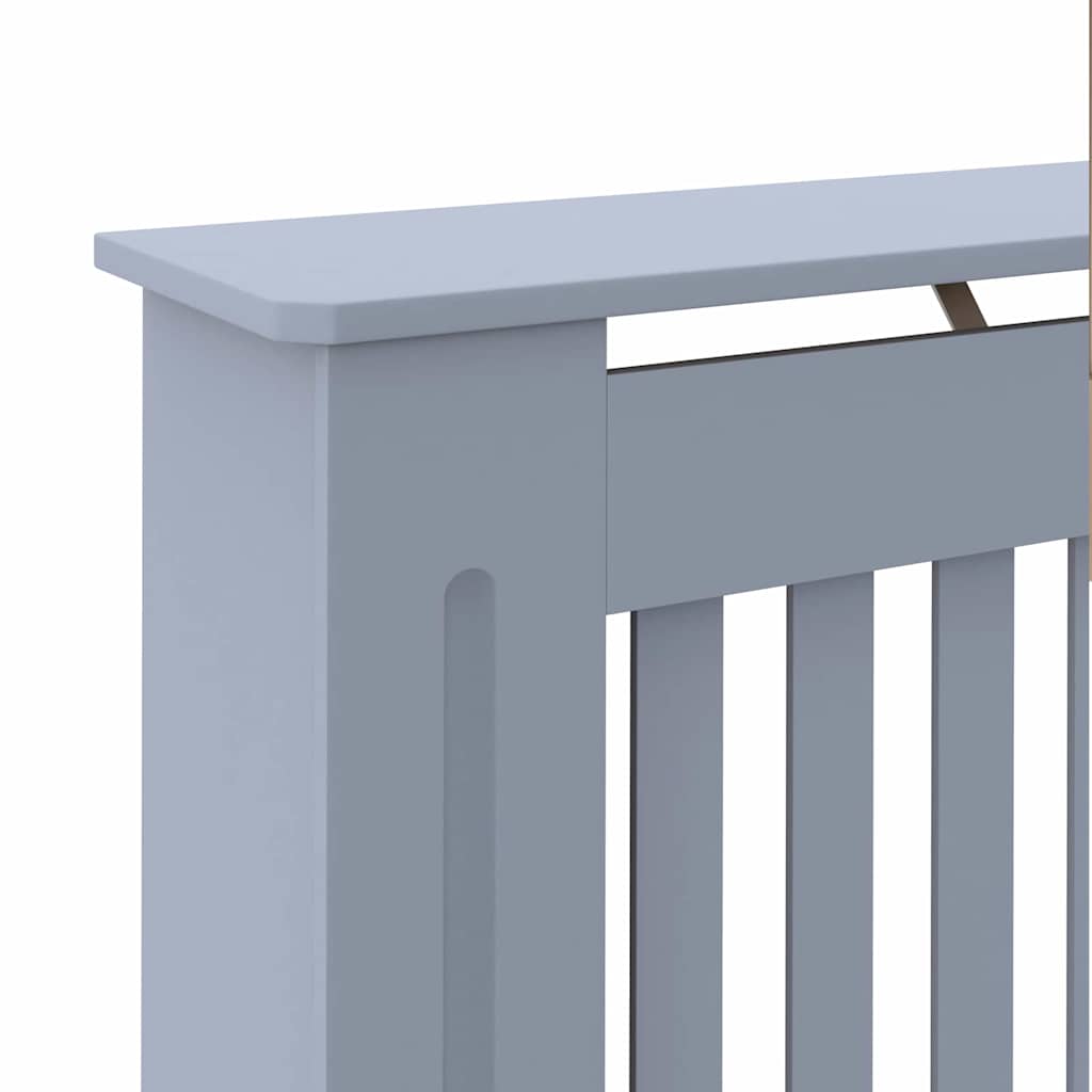 Radiátor fedezék 2 pcs Szürke 172 x 19 x 81,5 cm Szerelt Fa