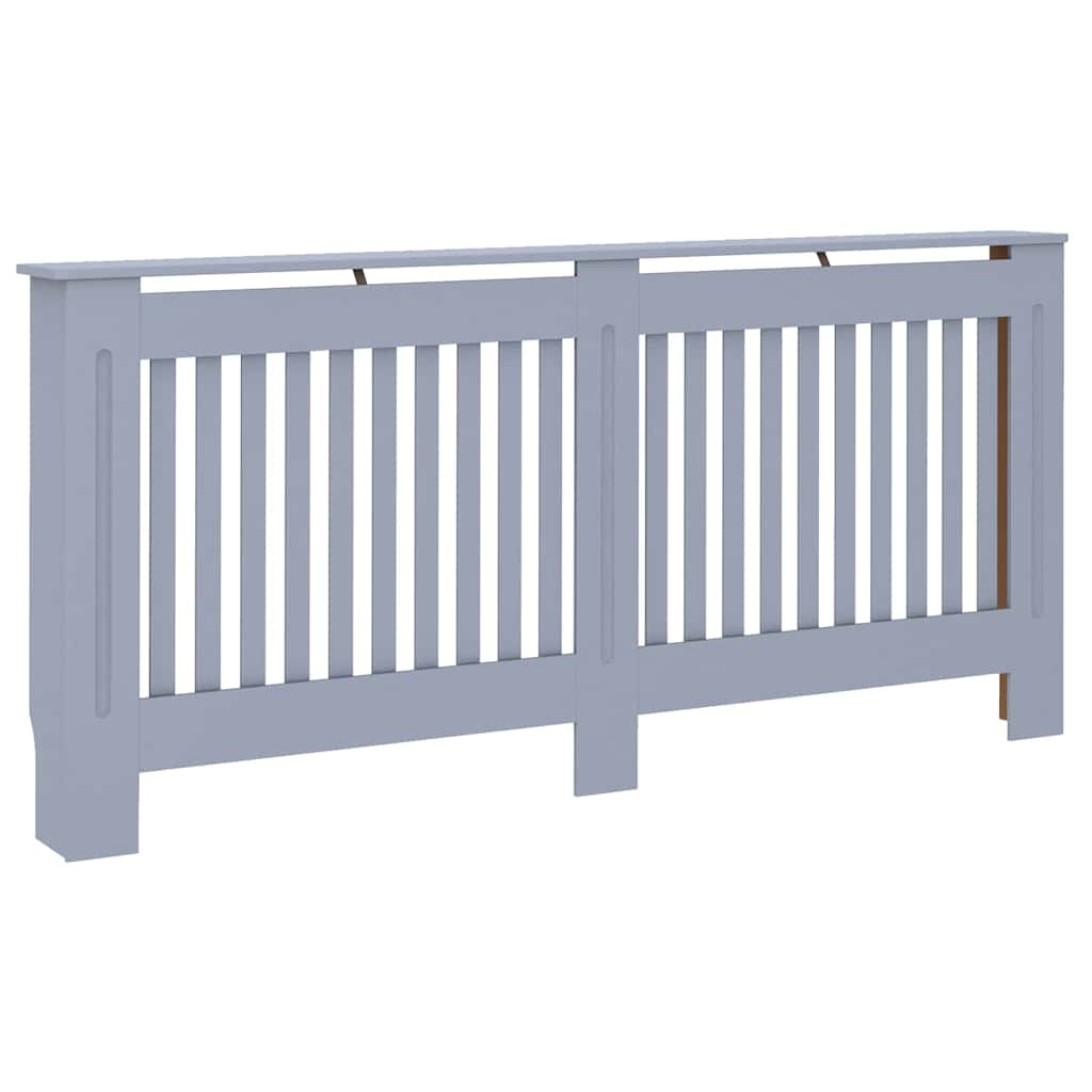 Radiátor fedezék 2 pcs Szürke 172 x 19 x 81,5 cm Szerelt Fa