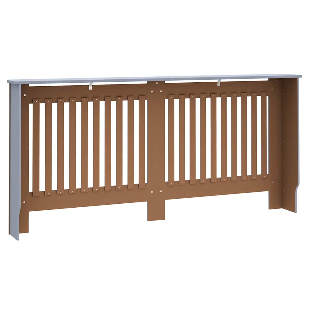Radiátor fedezék 2 pcs Szürke 172 x 19 x 81,5 cm Szerelt Fa