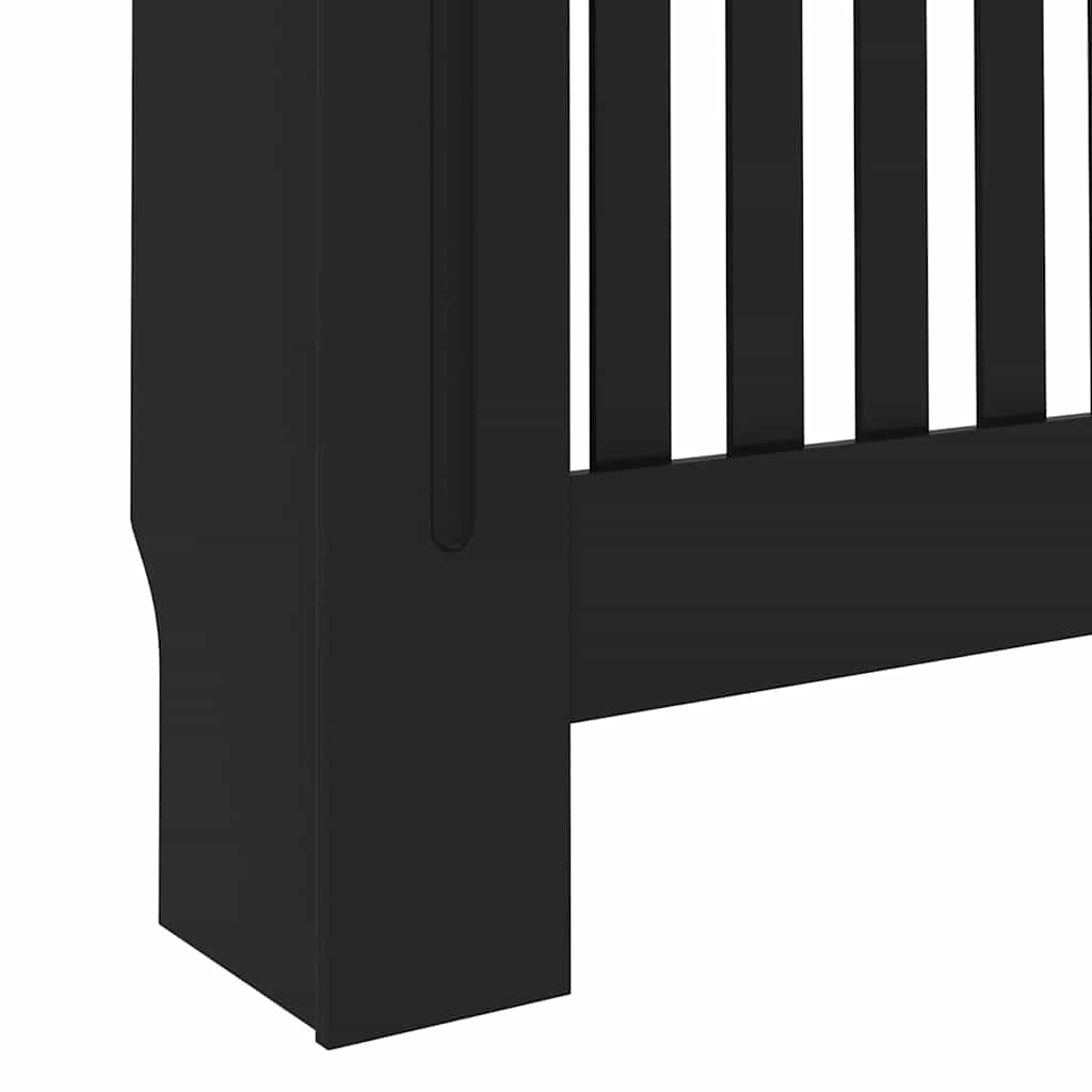 Radiátor fedezék 2 pcs Fekete 172 x 19 x 81,5 cm Szerelt Fa