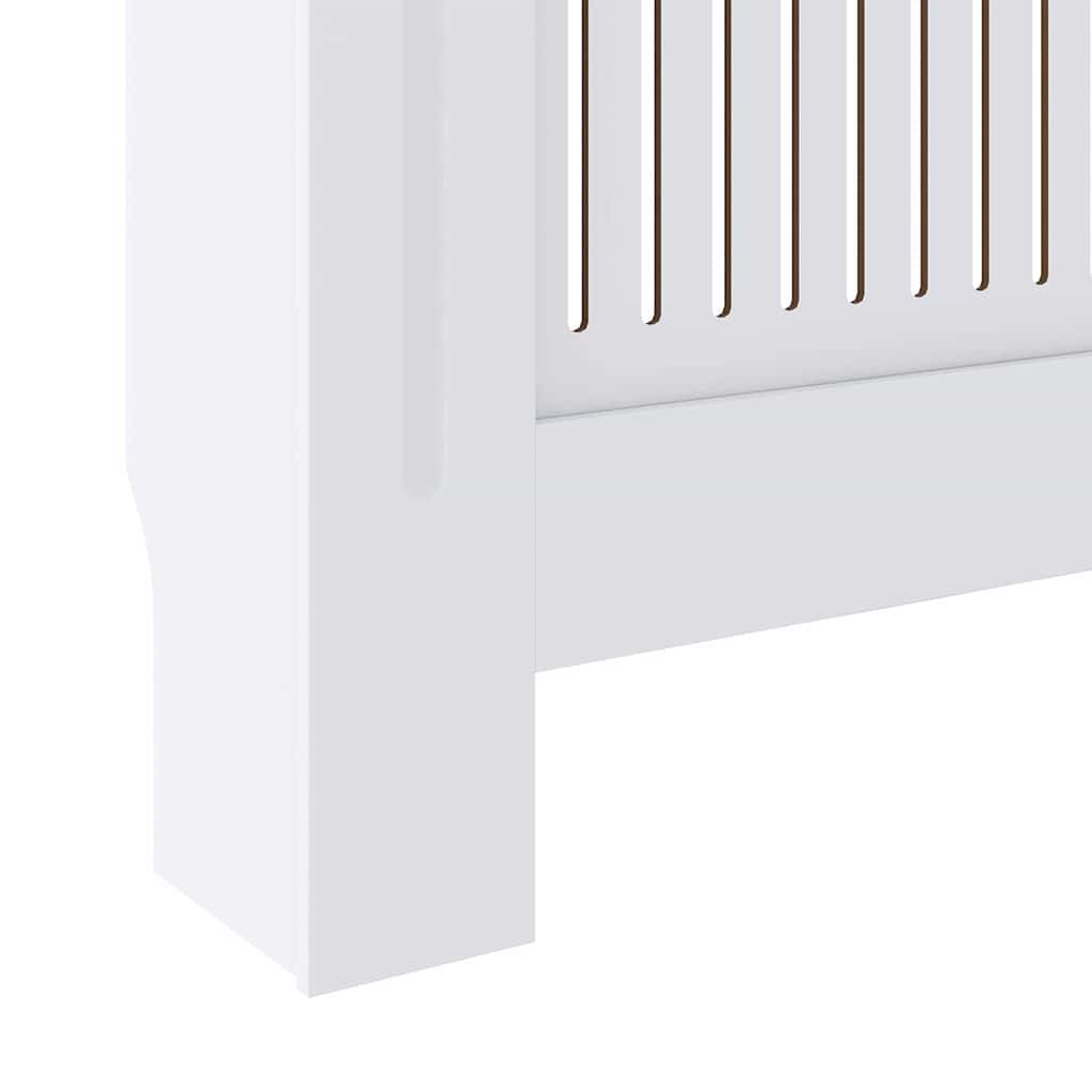 Radiátor fedezék 2 pcs Fehér 205 x 20,5 x 81,5cm Szerelt Fa