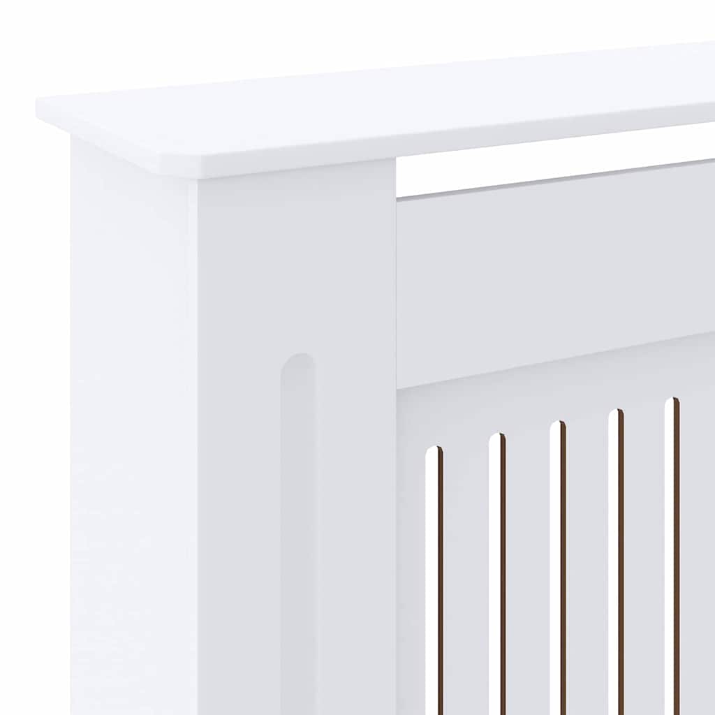 Radiátor fedezék 2 pcs Fehér 205 x 20,5 x 81,5cm Szerelt Fa