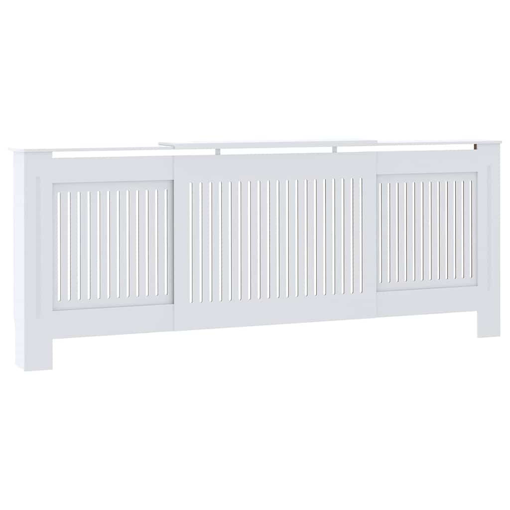 Radiátor fedezék 2 pcs Fehér 205 x 20,5 x 81,5cm Szerelt Fa