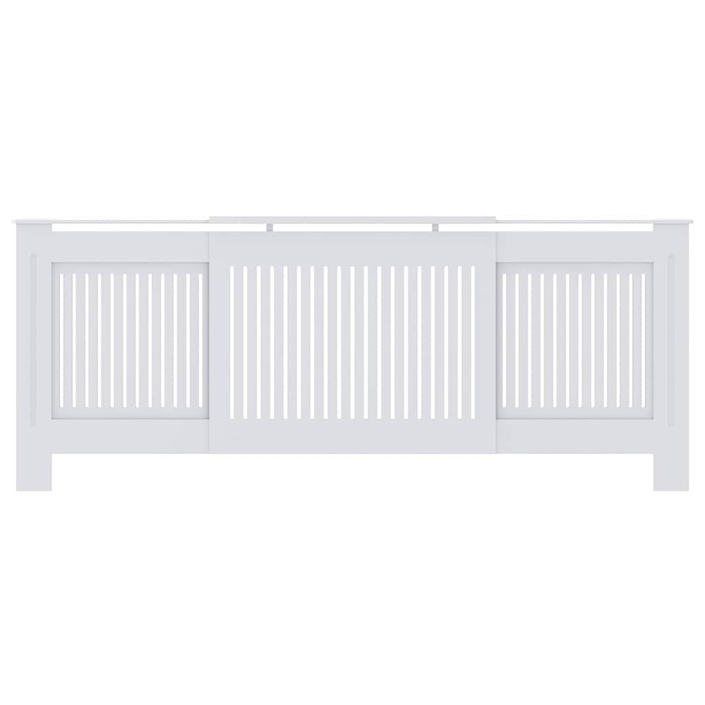 Radiátor fedezék 2 pcs Fehér 205 x 20,5 x 81,5cm Szerelt Fa
