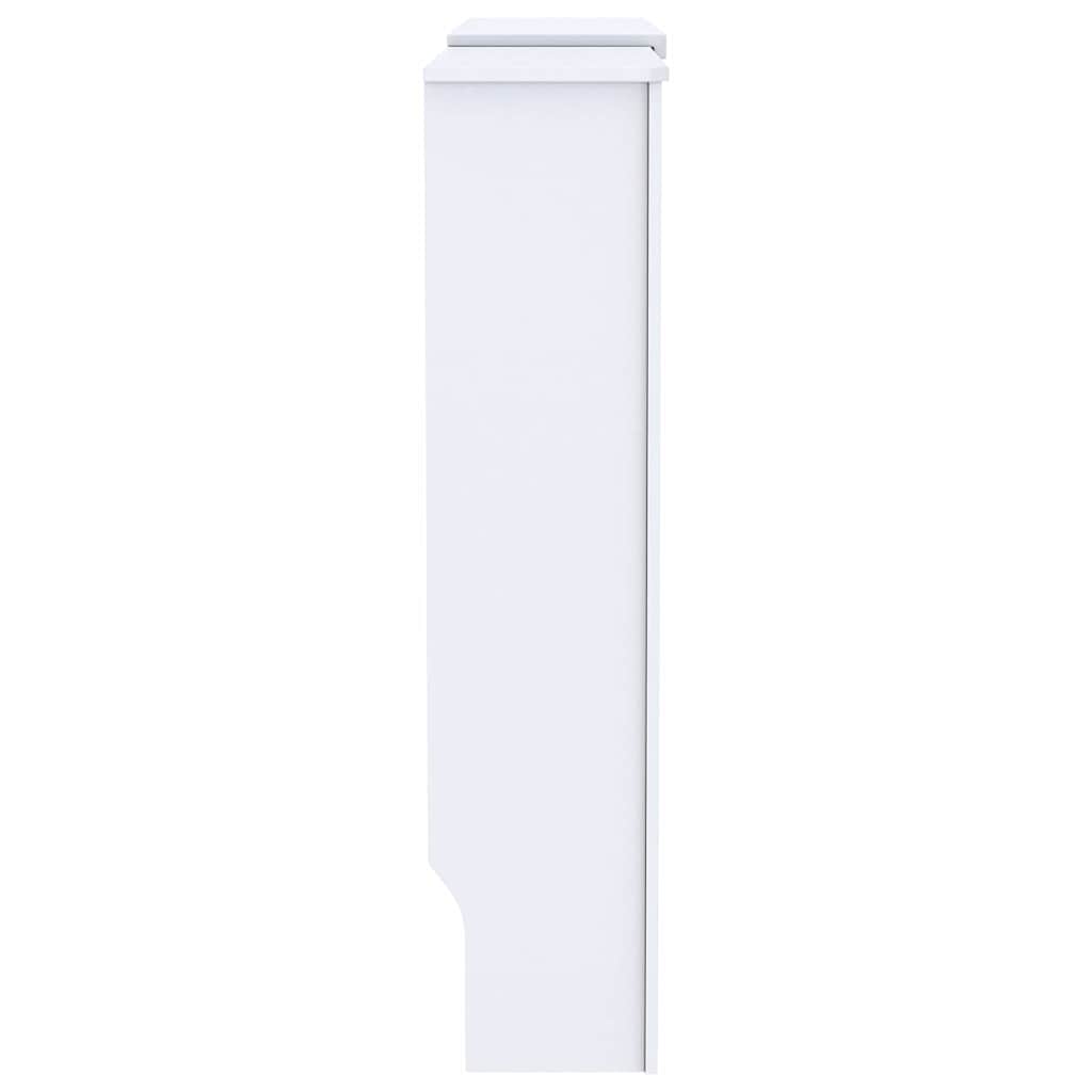 Radiátor fedezék 2 pcs Fehér 205 x 20,5 x 81,5cm Szerelt Fa
