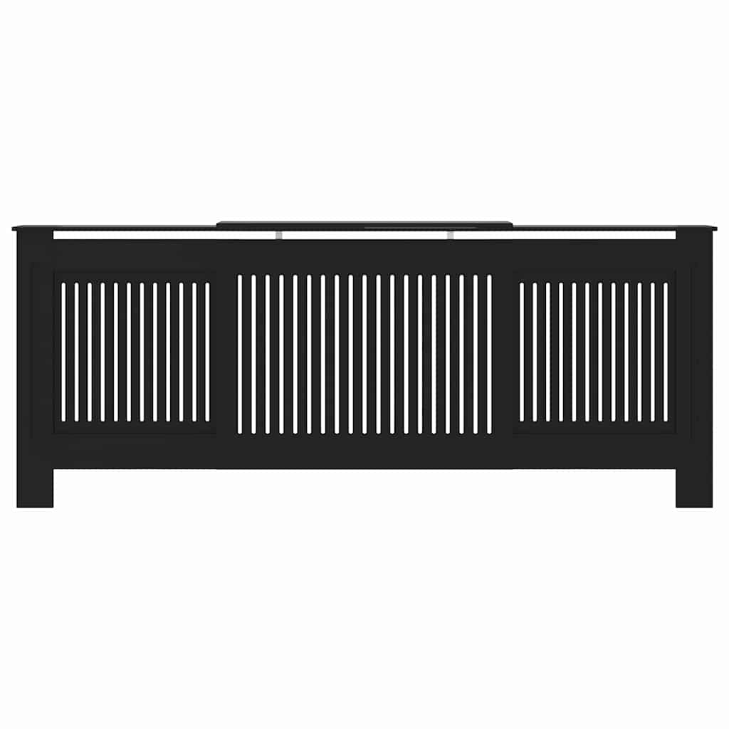 Radiátor fedezék 2 pcs Fekete 205 x 20,5 x 81,5cm Szerelt Fa
