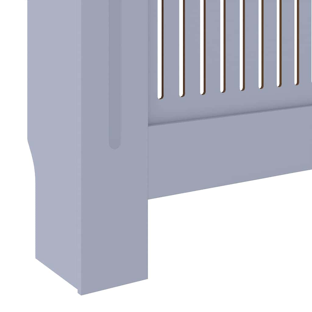 Radiátor fedezék 2 pcs Szürke 205 x 20,5 x 81,5cm Szerelt Fa