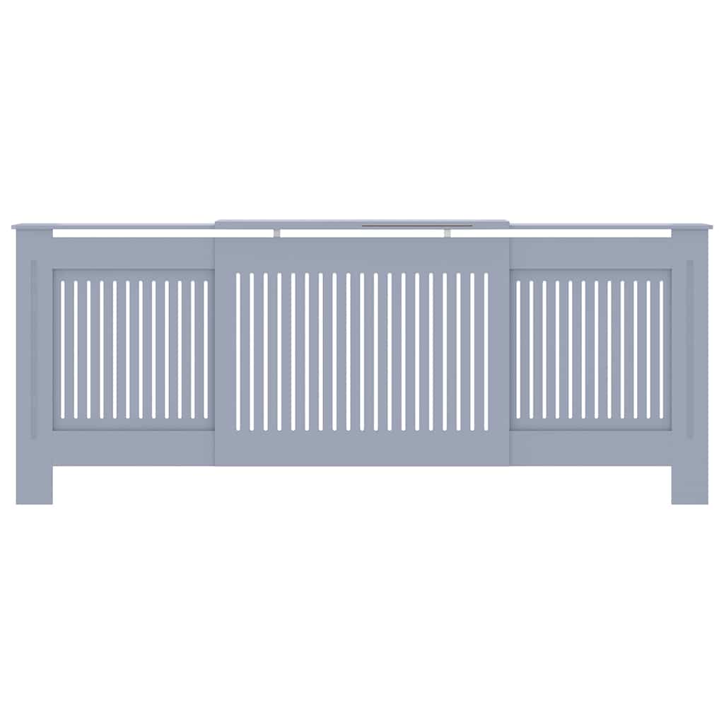 Radiátor fedezék 2 pcs Szürke 205 x 20,5 x 81,5cm Szerelt Fa