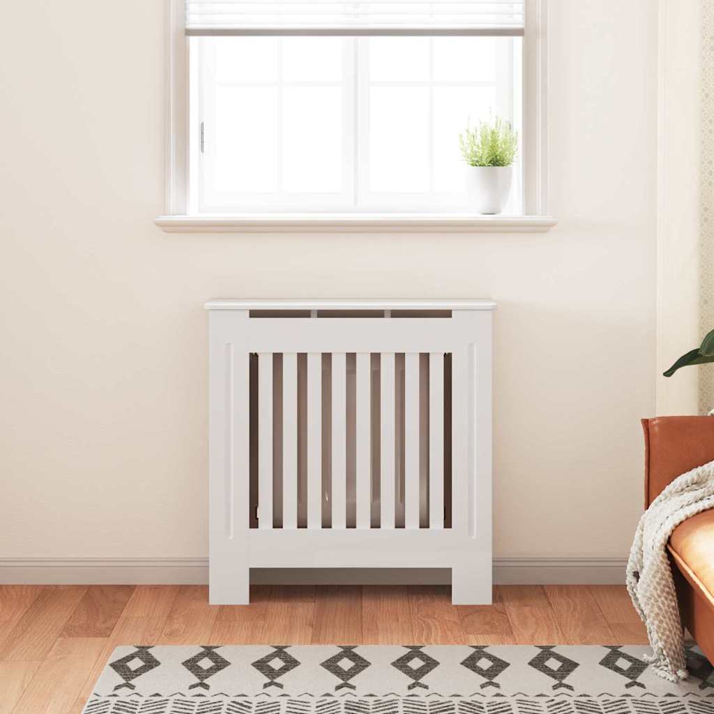 Radiátor fedezék 2 pcs Fehér 78 x 19 x 81,5cm Szerelt Fa