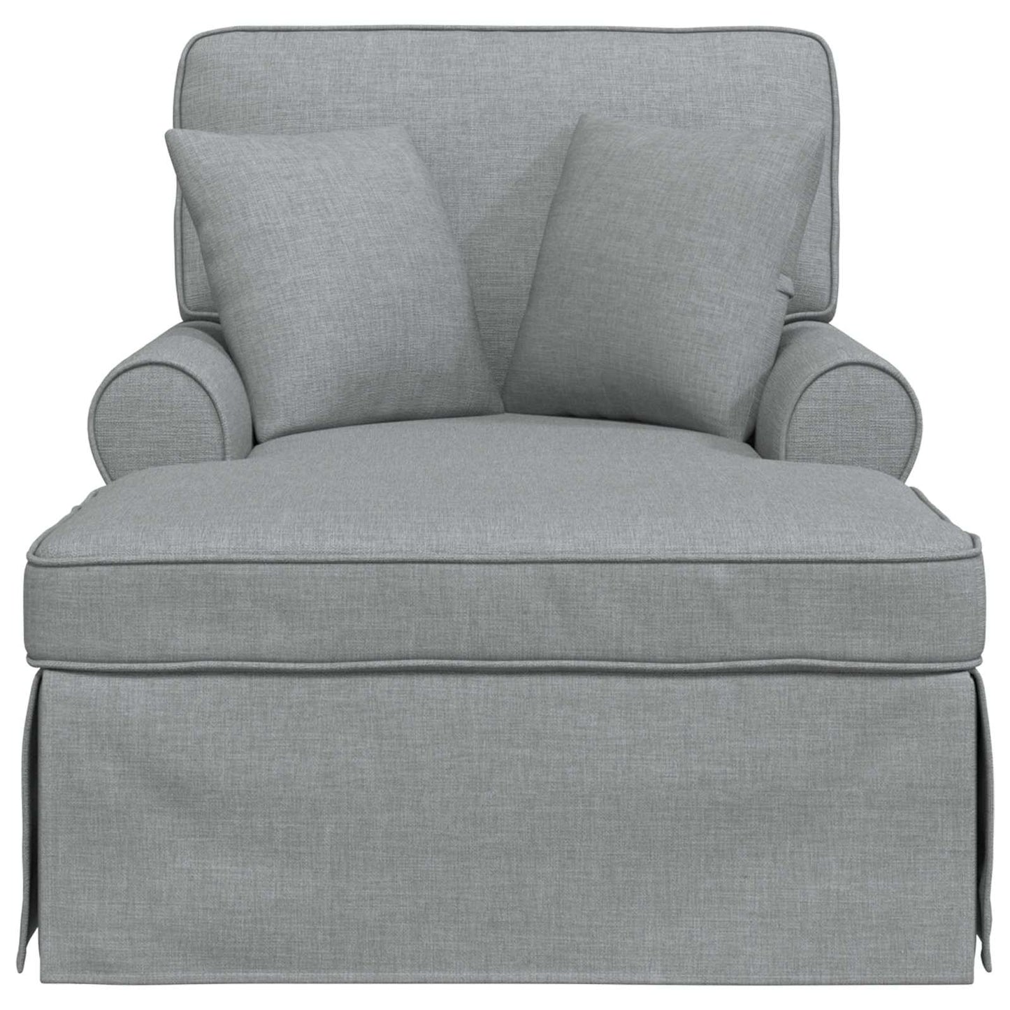 Fotel Loungba Szoknyával párnával 3 pcs Világosszürke szövet
