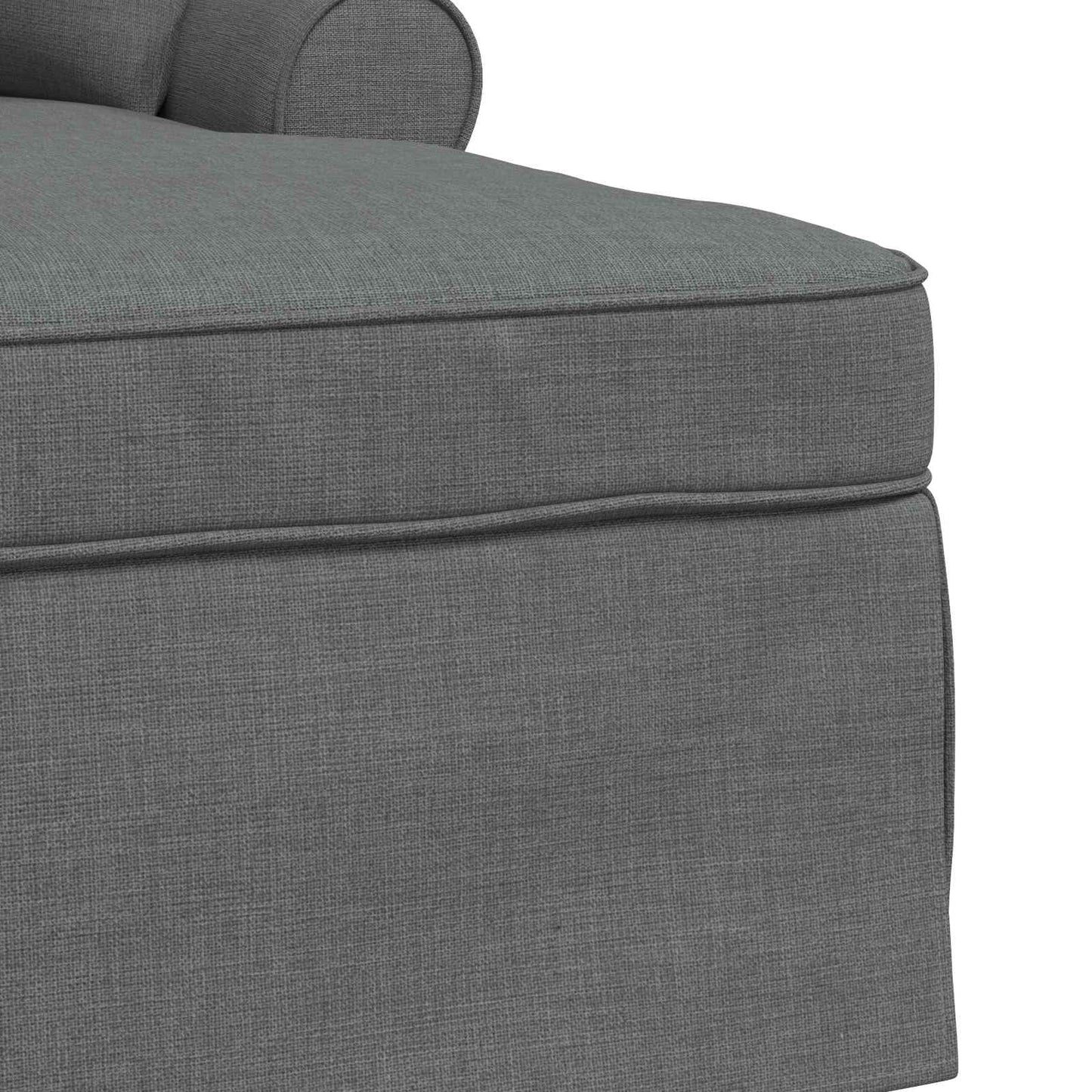 Fotel Loungba Szoknyával párnával 3 pcs Sötétszürke szövet
