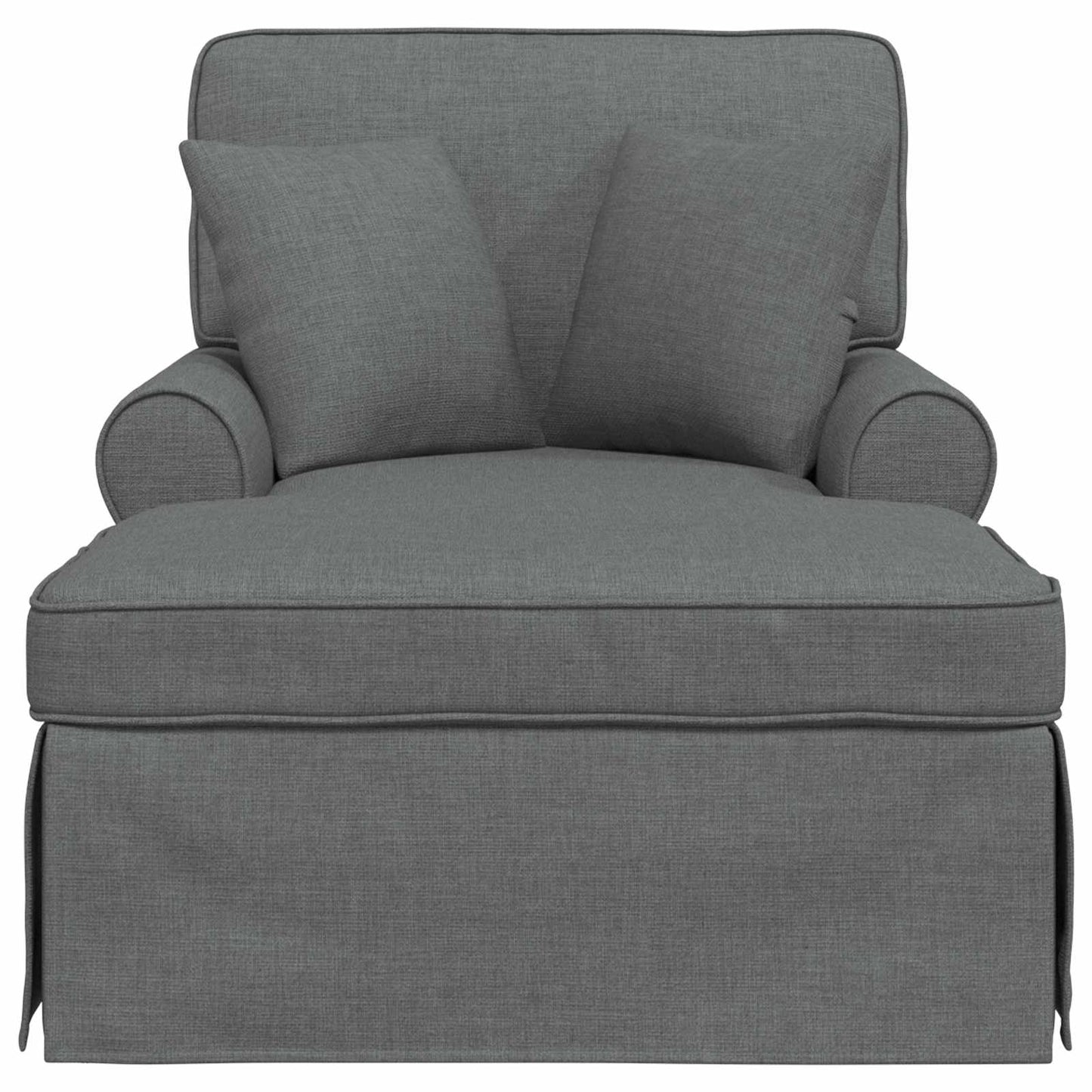 Fotel Loungba Szoknyával párnával 3 pcs Sötétszürke szövet