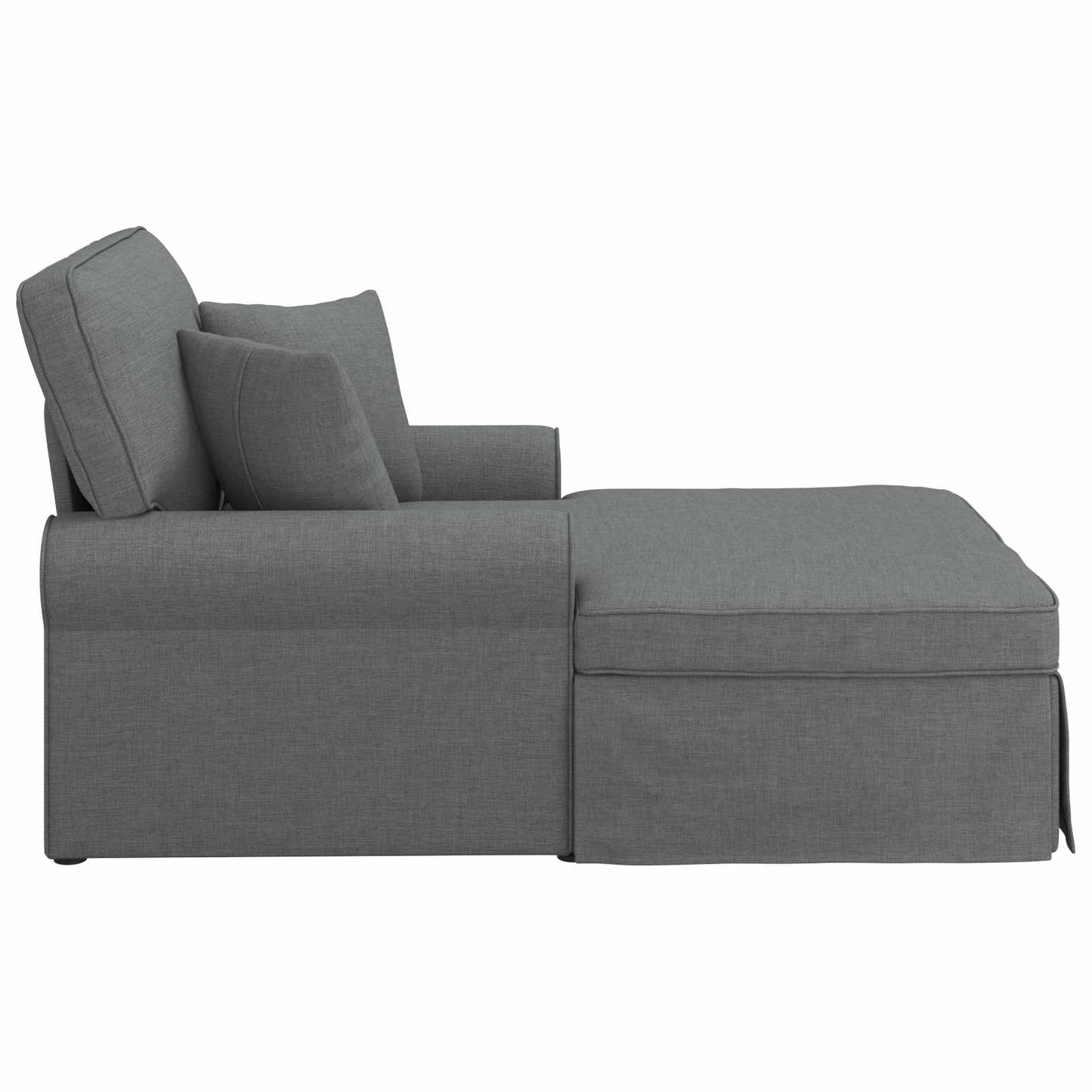 Fotel Loungba Szoknyával párnával 3 pcs Sötétszürke szövet