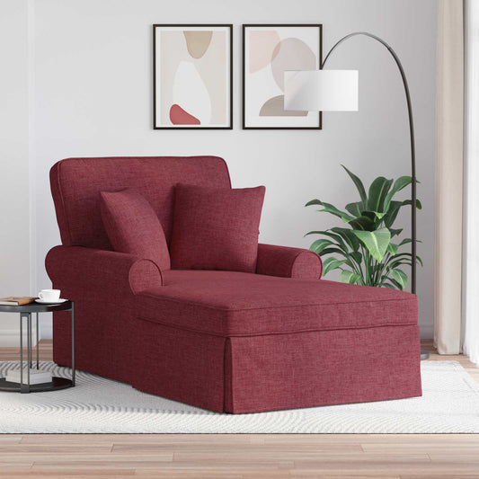 Fotel Loungba Szoknyával párnával párnával 3 pcs Bordó szövet