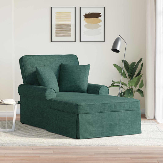 Fotel Loungba Szoknyával párnával 3 pcs Sötétzöld szövet