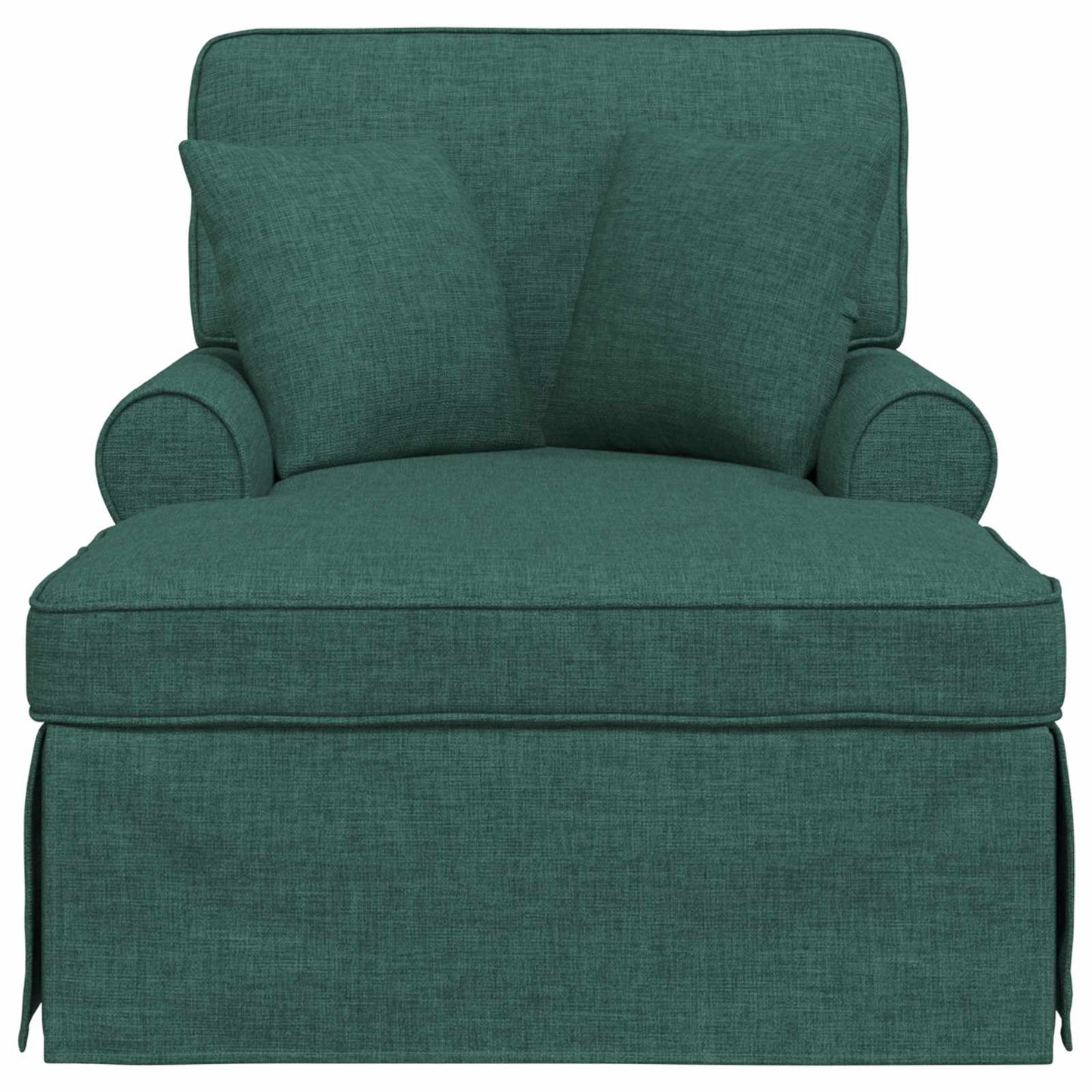 Fotel Loungba Szoknyával párnával 3 pcs Sötétzöld szövet