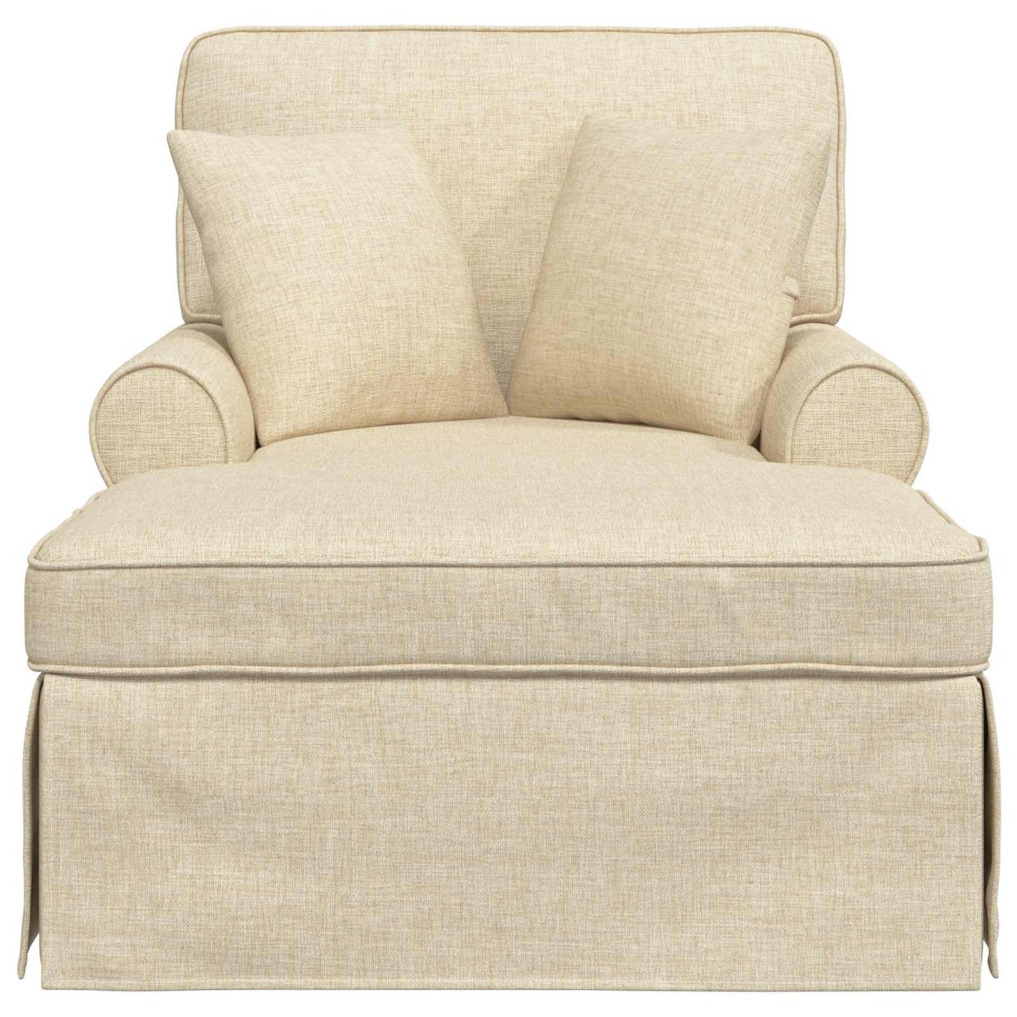 Fotel Loungba Szoknyával párnával párnával 3 pcs Krém szövet