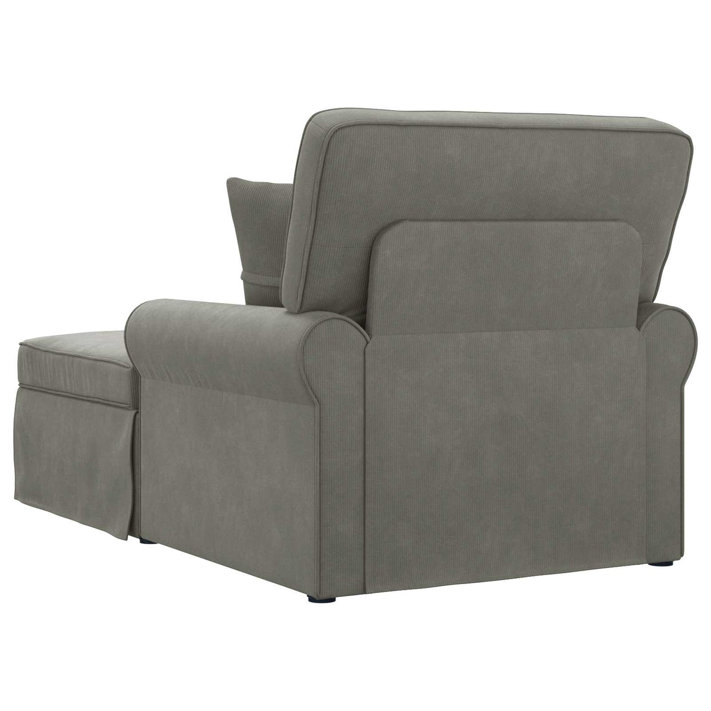 Fotel Loungba Szoknyával 3 pcs Világosszürke Bársonyos szövet