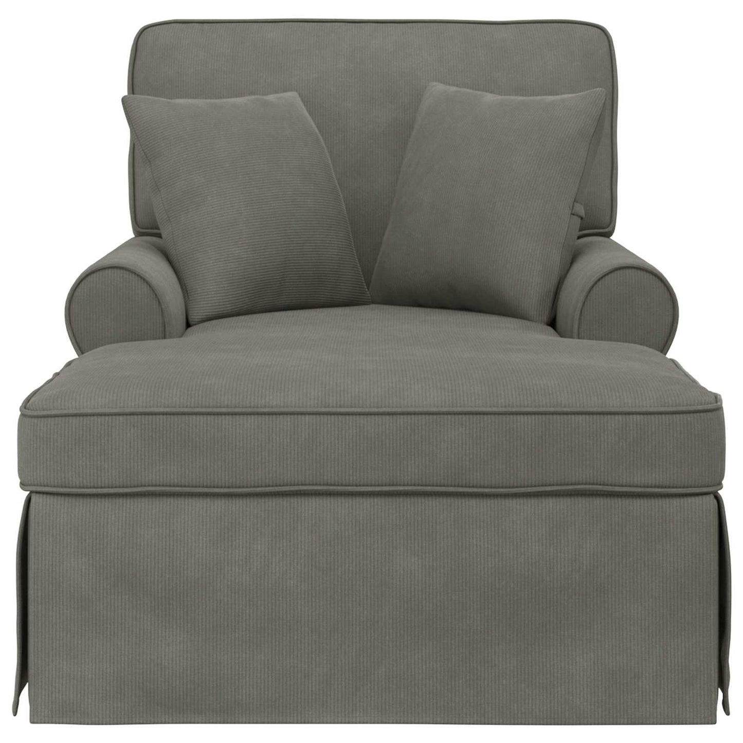 Fotel Loungba Szoknyával 3 pcs Világosszürke Bársonyos szövet