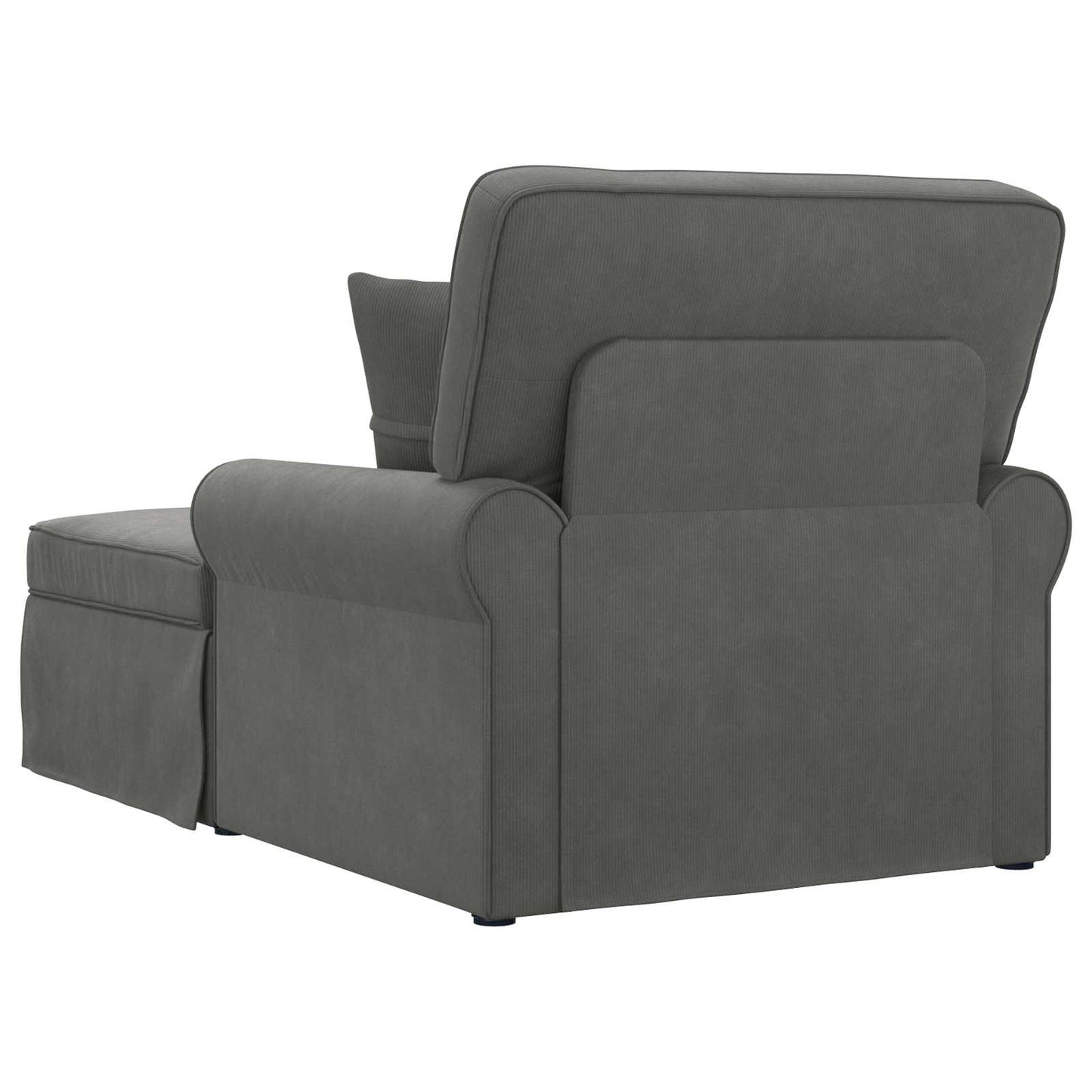 Fotel Loungba Szoknyával 3 pcs Sötétszürke Bársonyos szövet