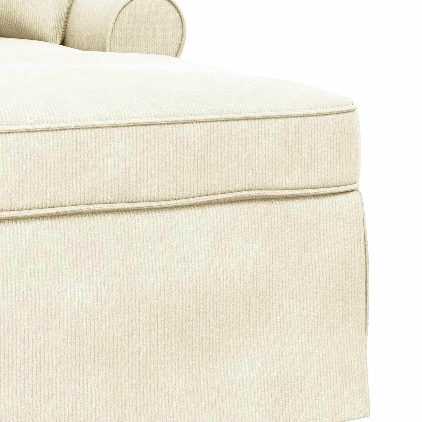 Fotel Loungba Szoknyával párnával 3 pcs Krém Bársonyos szövet