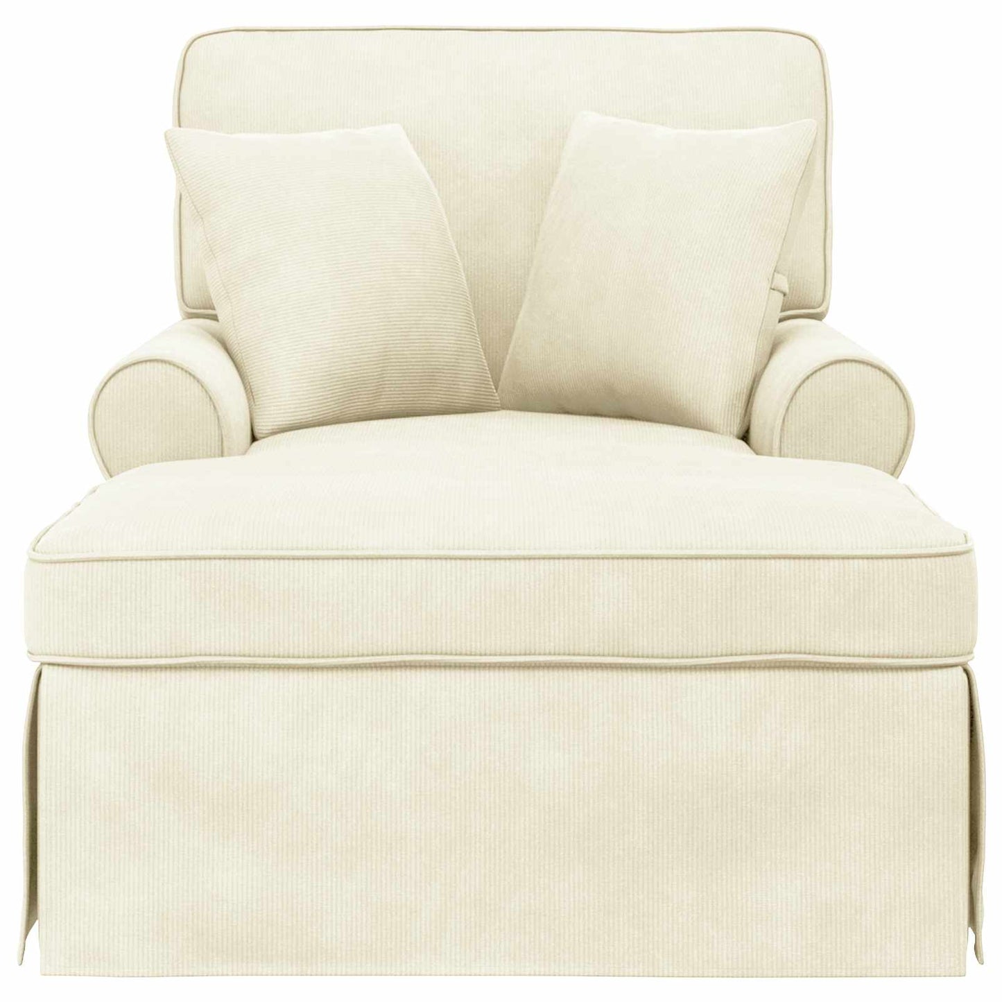 Fotel Loungba Szoknyával párnával 3 pcs Krém Bársonyos szövet