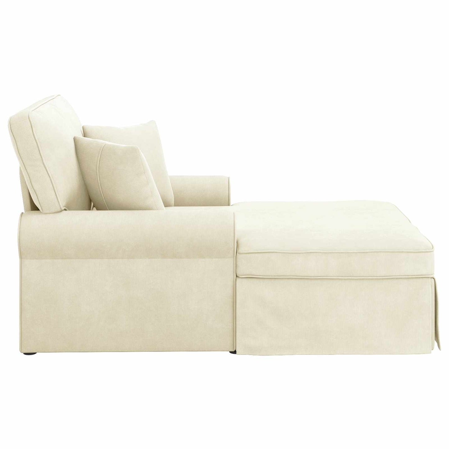 Fotel Loungba Szoknyával párnával 3 pcs Krém Bársonyos szövet
