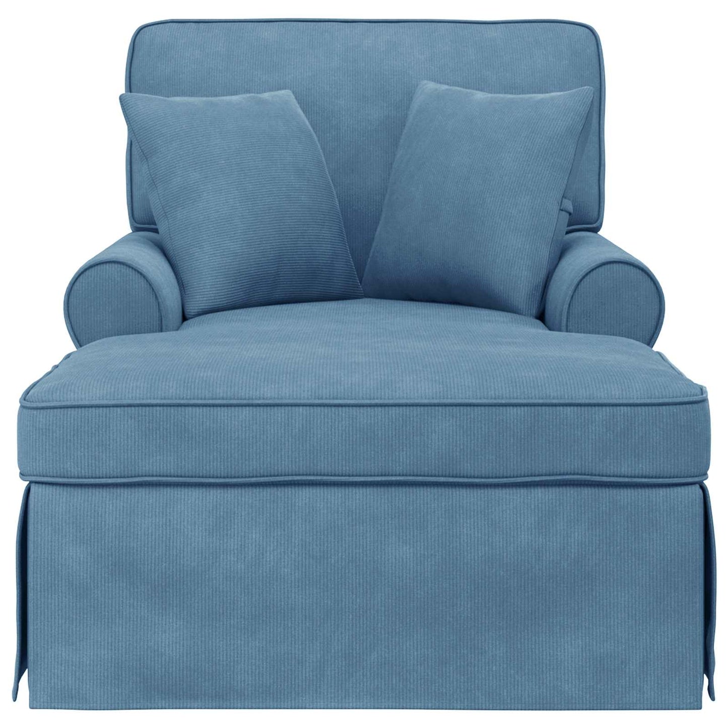 Fotel Loungba Szoknyával párnával 3 pcs Kék Bársonyos szövet