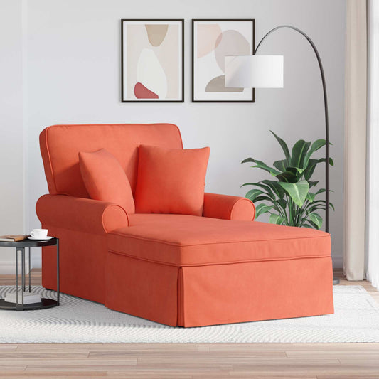Fotel Loungba Szoknyával 3 pcs Piros Narancs Bársonyos szövet