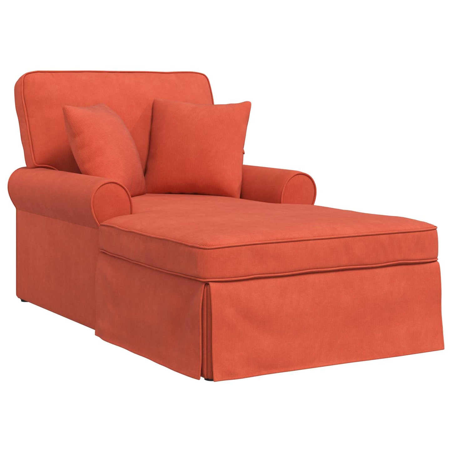 Fotel Loungba Szoknyával 3 pcs Piros Narancs Bársonyos szövet
