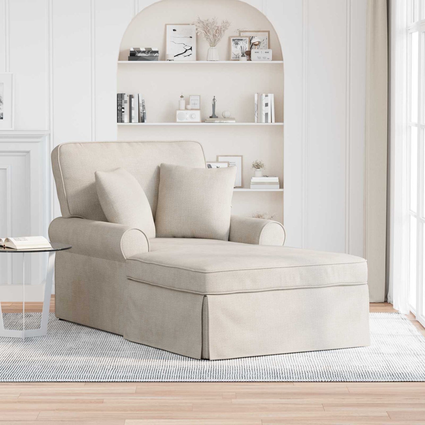 Fotel Loungba Szoknyával Krémszínű 157 x 91 x 91 cm ARES
