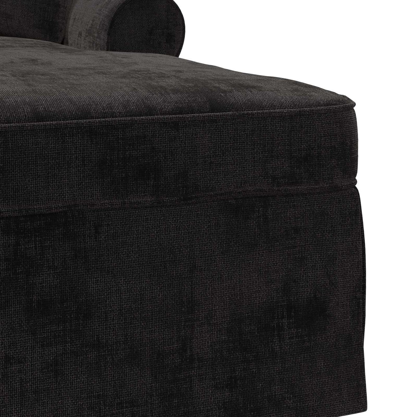 Fotel Loungba Szoknyával párnával Fekete 157 x 91 x 91 cm ARES
