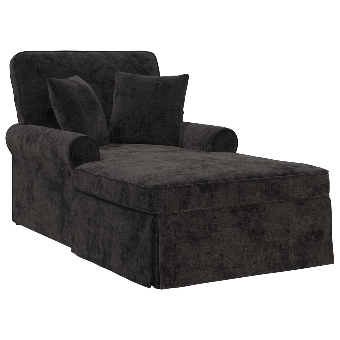 Fotel Loungba Szoknyával párnával Fekete 157 x 91 x 91 cm ARES