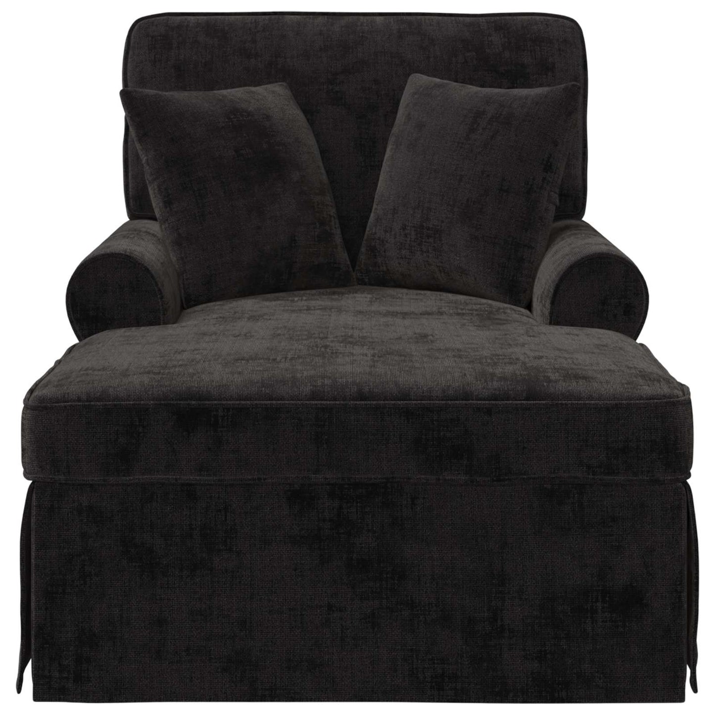 Fotel Loungba Szoknyával párnával Fekete 157 x 91 x 91 cm ARES