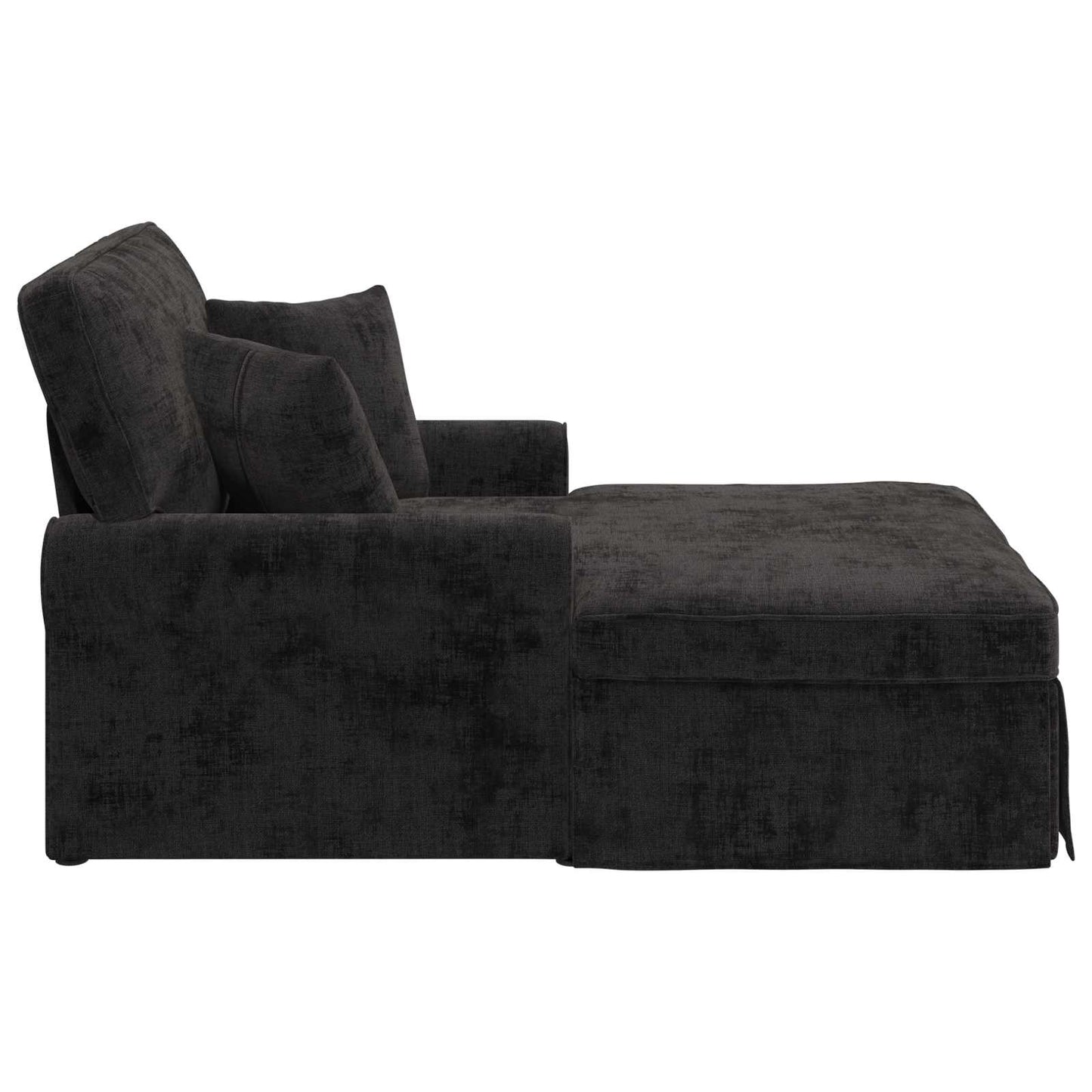 Fotel Loungba Szoknyával párnával Fekete 157 x 91 x 91 cm ARES
