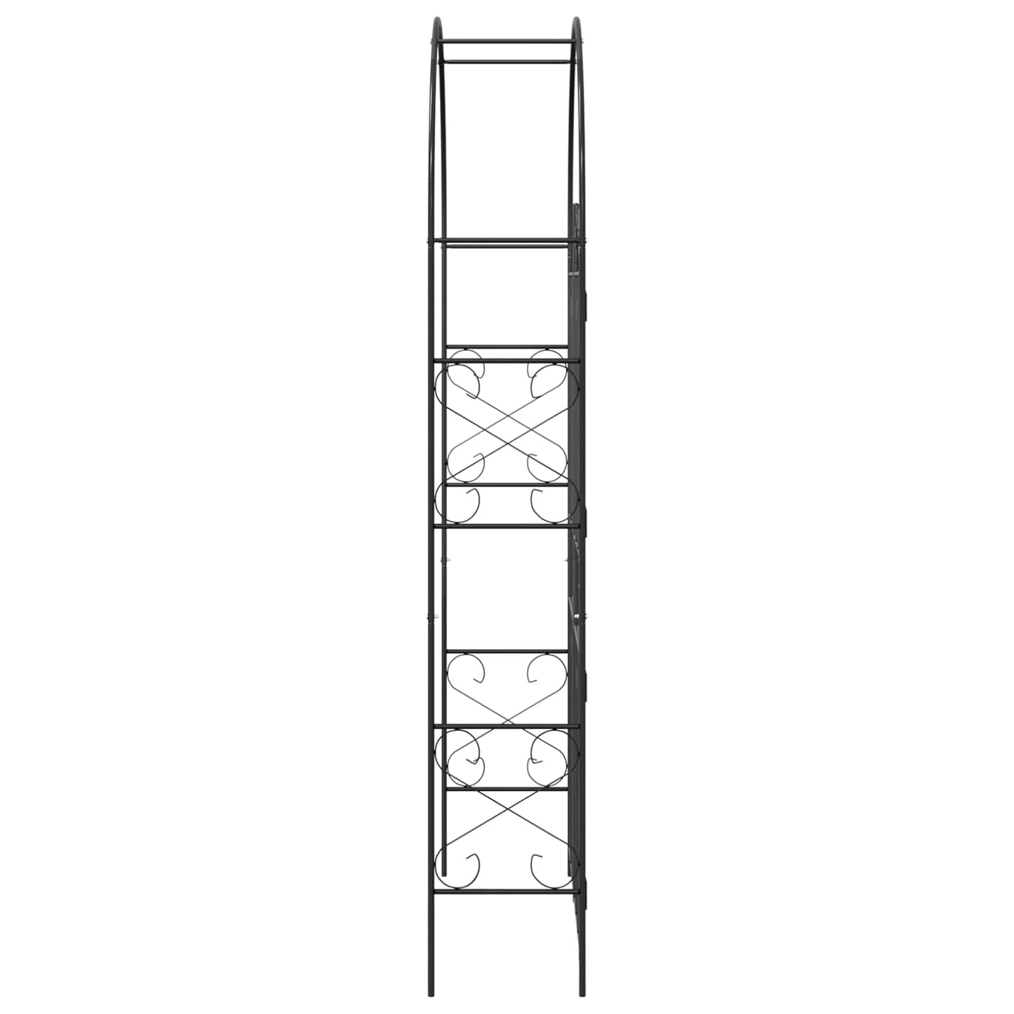 Kerti Ív Egyszínű Fekete 115 x 37 x 226 cm