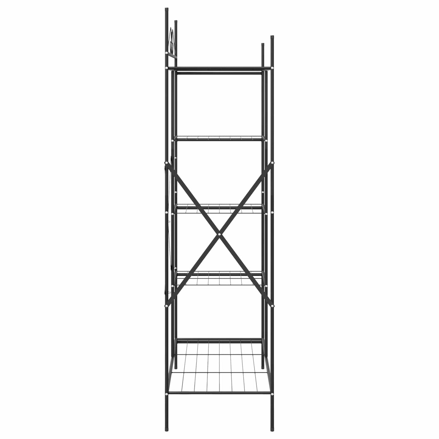 Nyitott Szekrény polcokkal Fekete 104,5 x 45 x 172 cm Acél