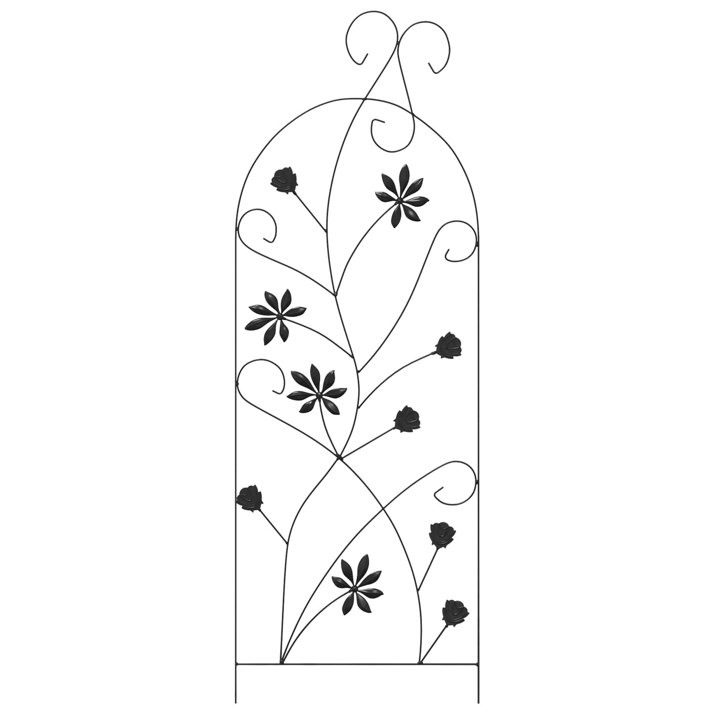 Kerti Kerítés zárral 3 pcs Fekete 112 x 39,5 cm Acél