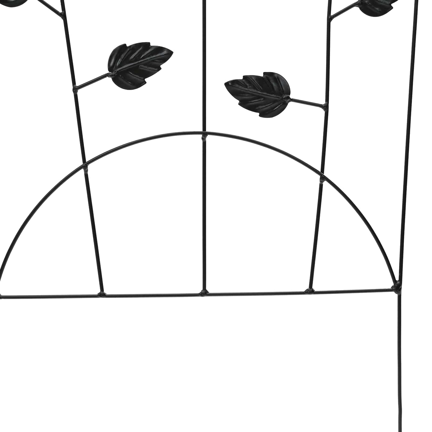 Kerti Kerítés 3 pcs Fekete 110,5 x 42,5 cm Acél