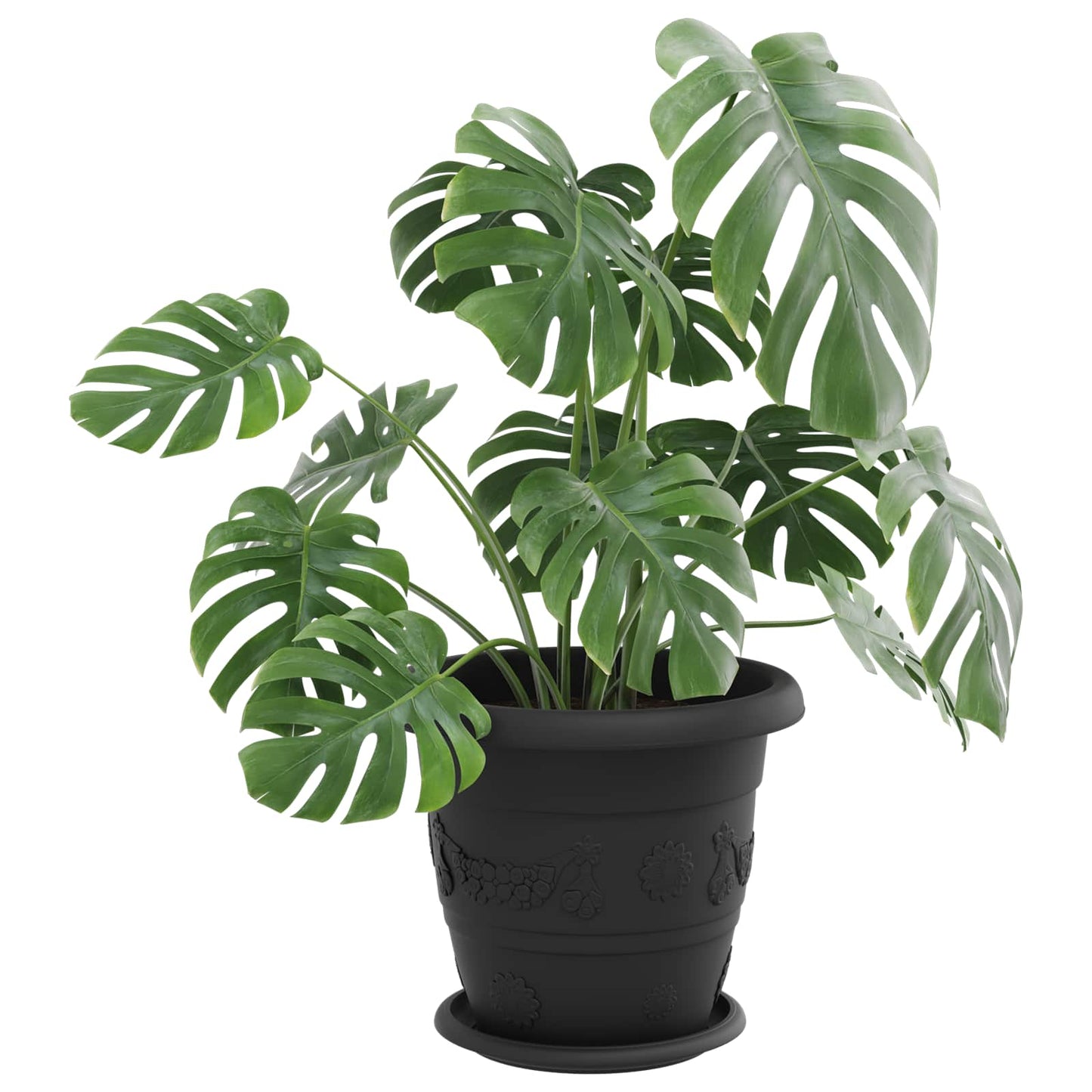 Növénycserép 24 pcs Fekete Ø 26 x 21.5 cm Műanyag