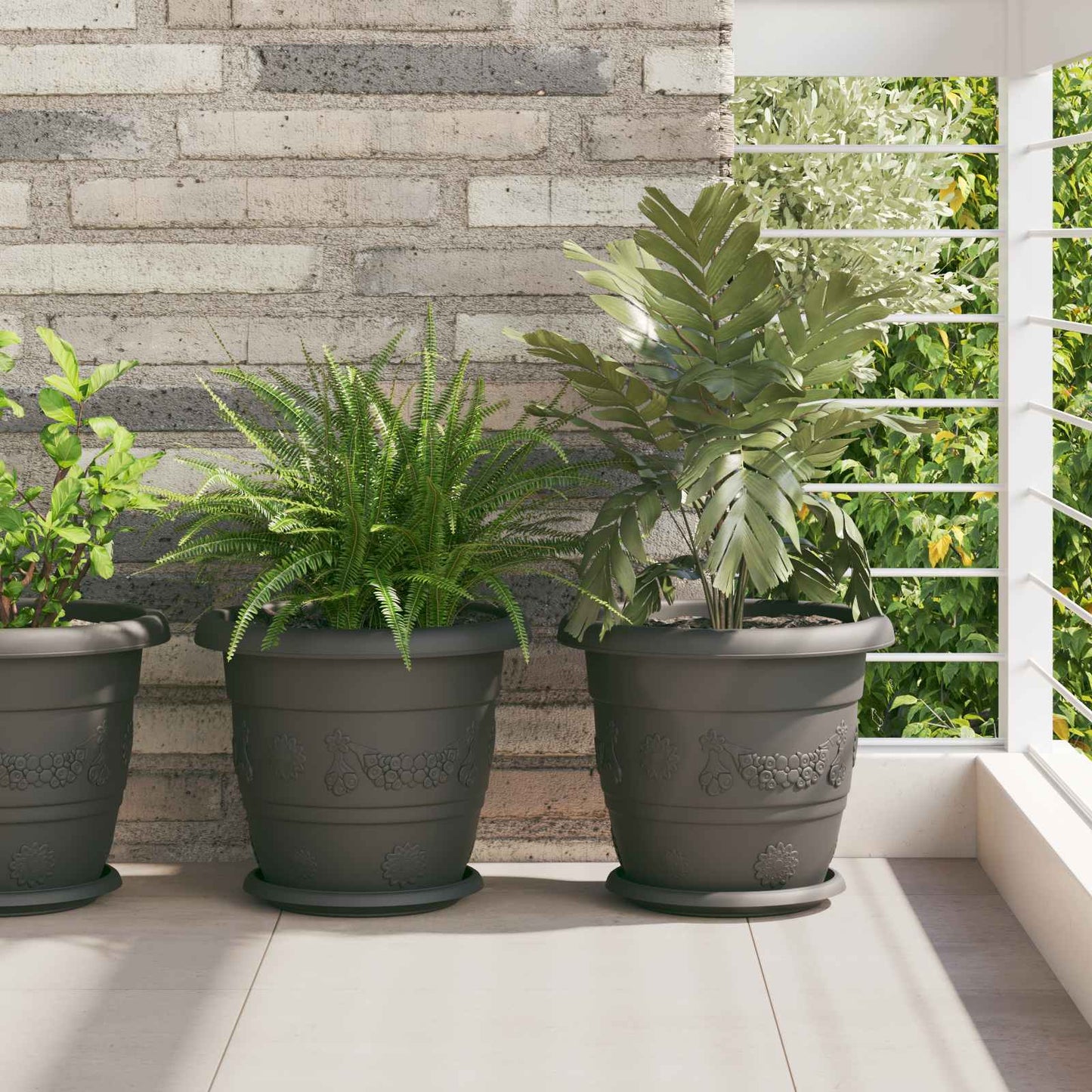 Növénycserép 24 pcs Fekete Ø 30 x 25 cm Műanyag