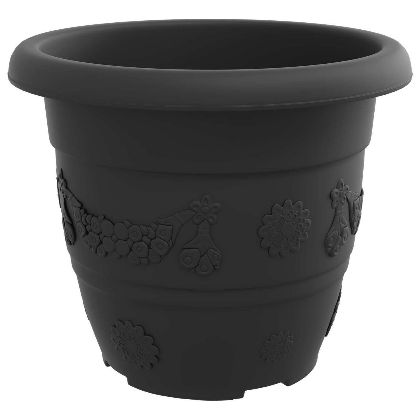 Növénycserép 24 db Fekete Ø 30 x 25 cm Műanyag
