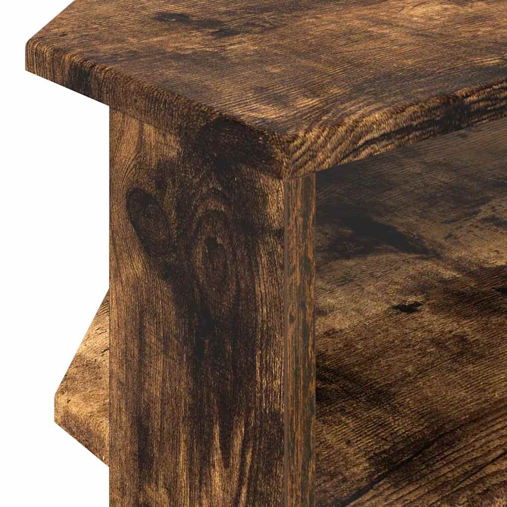 SarokTVSzekrény 102x40,5x45cm Füstölt tölgy Szerelt Fa