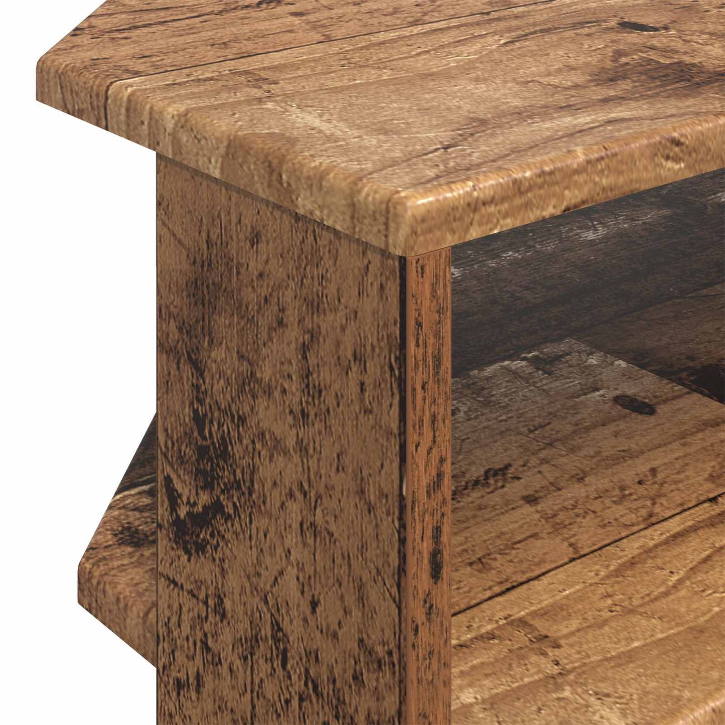 SarokTVSzekrény Öreg fa 102x40,5x45cm Faanyag