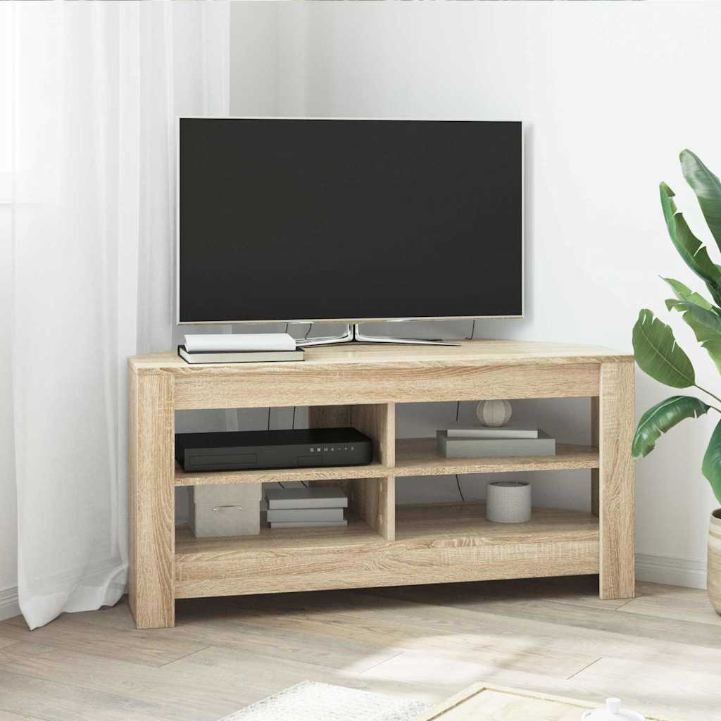 SarokTVSzekrény 102 x 40,5 x 45 cm Sonoma tölgy Szerelt Fa