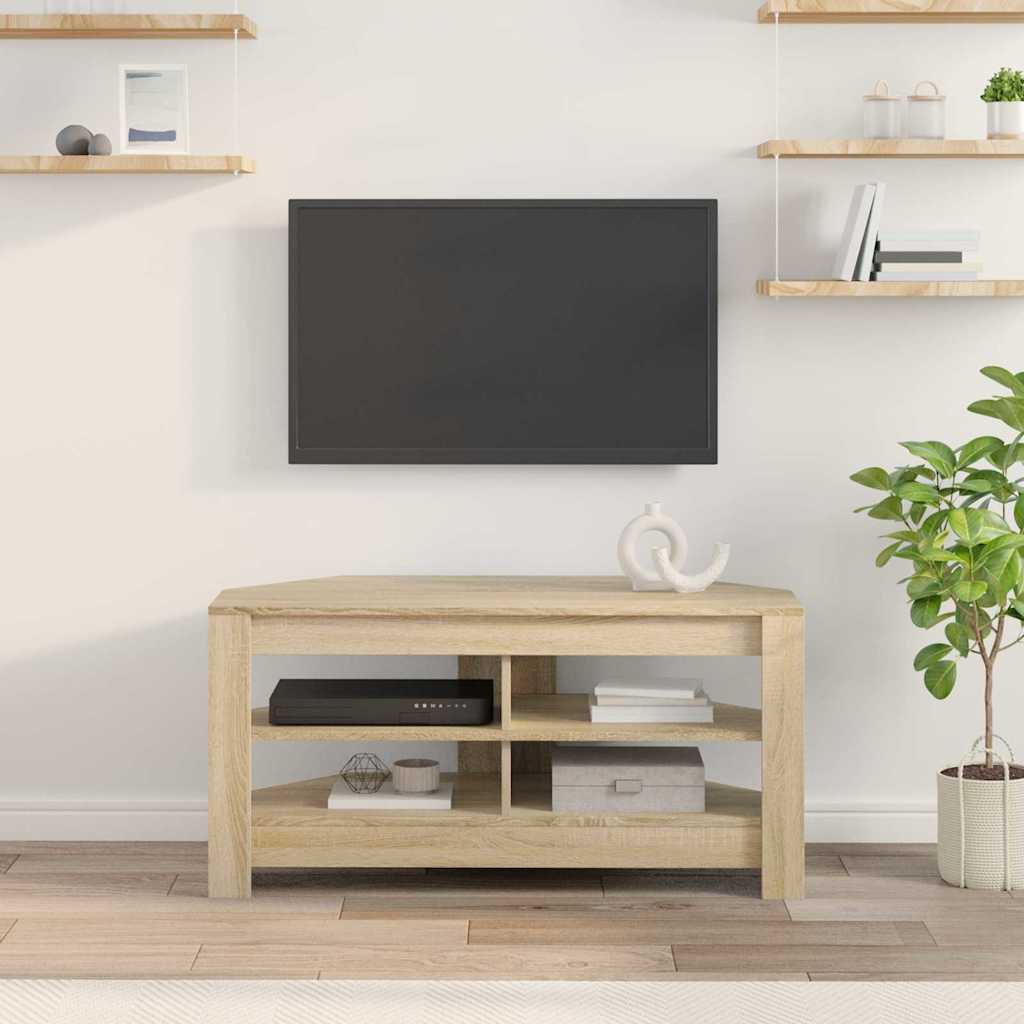 SarokTVSzekrény 102 x 40,5 x 45 cm Sonoma tölgy Szerelt Fa